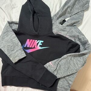 Nike Black and Gray Athletic Sweater